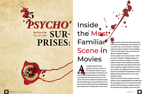 Spread of the magazine about cinema and Hitchcock