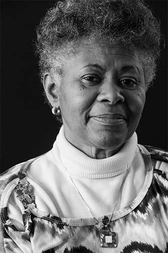 black and white photo of a woman